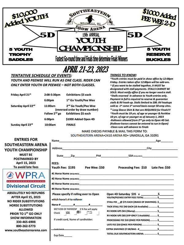 Southeastern Arena located in Unadilla,